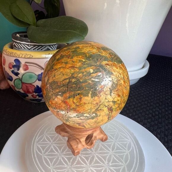 Realgar Crystal Large Sphere 1.2 Lbs - Picture 5 of 14